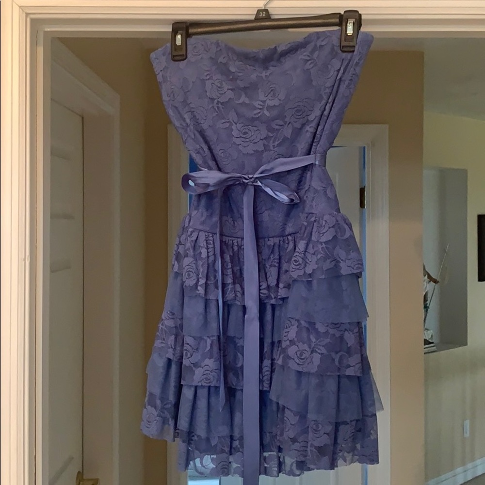 Perry-winkle Strapless Dress